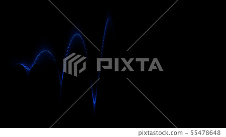 CG particle Light emitting ball Blue Blue system CG particle Light emitting ball Blue Blue system 55478648