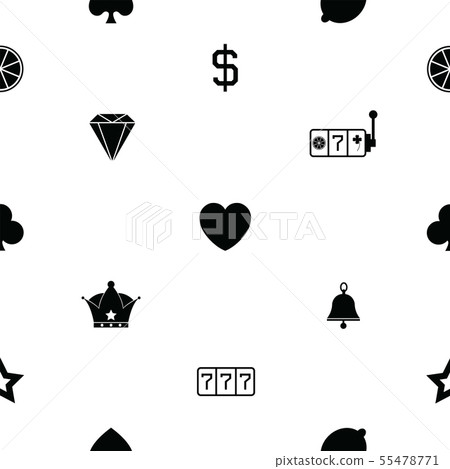 slot machine seamless pattern background icon. - Stock Illustration ...