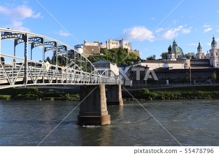 莫扎特小橋樑薩爾茨堡奧地利歐洲 55478796