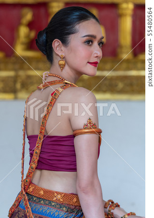 portrait women in thai traditional costumes portrait women in thai traditional costumes 55480564