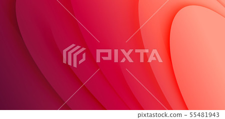 Red colours gradient curves and waves abstract background, modern one hint backdrop 55481943