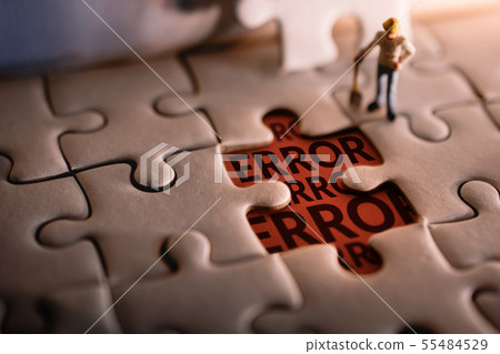 Solution Solving Problem Concept. a Miniature Solution Solving Problem Concept. a Miniature 55484529