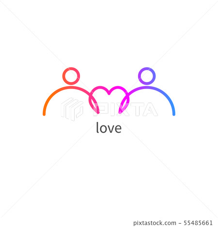 couple connected by heart couple connected by heart 55485661