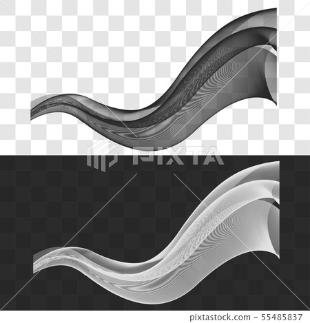 black and white wave 55485837