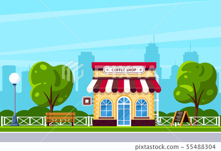 Street cafe, coffee shop 55488304