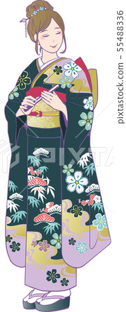 和服的女性(Shotochi梅花紋) 和服的女性(Shotochi梅花紋) 55488336