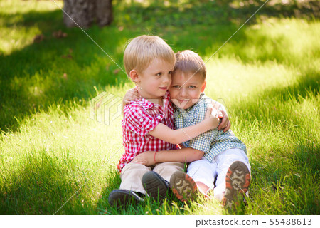 These two boys are best friends. Friends for life. These two boys are best friends. Friends for life. 55488613