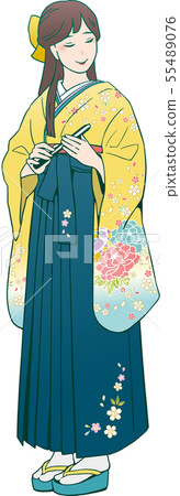 A woman in a hakama A woman in a hakama 55489076