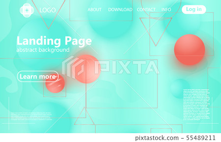 Landing page. Geometric background. 55489211