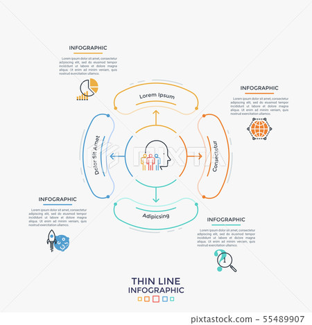 Modern Infographic Template - Stock Illustration [55489907] - PIXTA