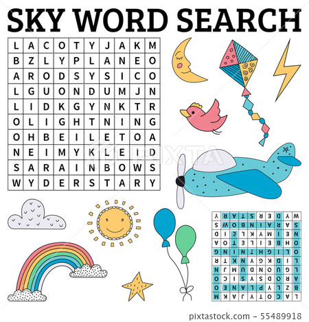 Sky word search game for kids Sky word search game for kids 55489918