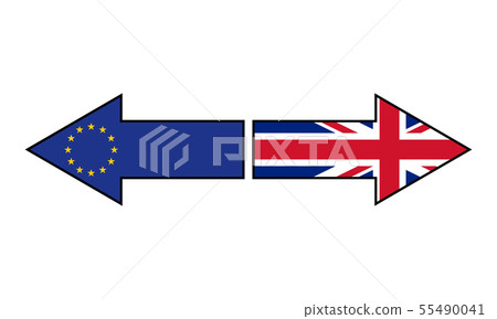 Brexit Flags On The Arrows Stock Illustration