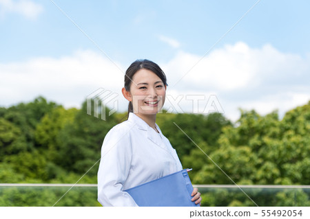 少婦，空，白色外套 55492054