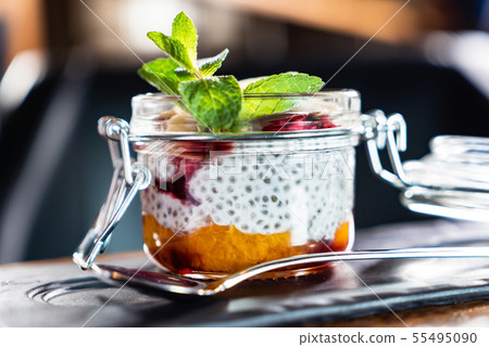 vegan dessert with chia seeds vegan dessert with chia seeds 55495090