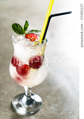 tasty alcoholic old fashioned cocktail in the bar tasty alcoholic old fashioned cocktail in the bar 55495237