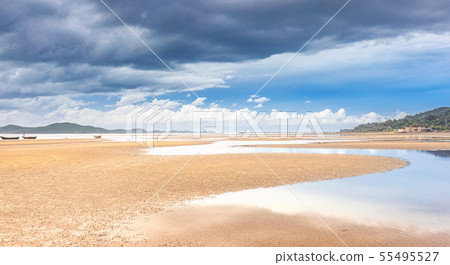 calmness beautiful seascape with mountain calmness beautiful seascape with mountain 55495527