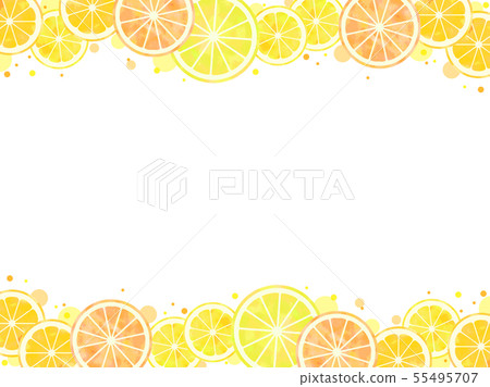 Illustration background of round cut citrus 55495707