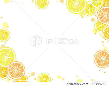 Illustration background of round cut citrus 55495708