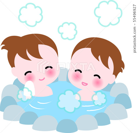 享受溫泉婦女旅行的婦女 55496927