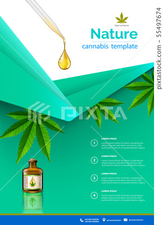 Cannabis or marijauna medical poster desing. Cannabis or marijauna medical poster desing. 55497674