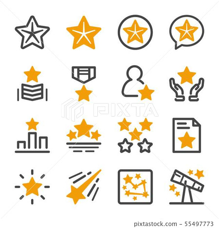 five star icon set 55497773