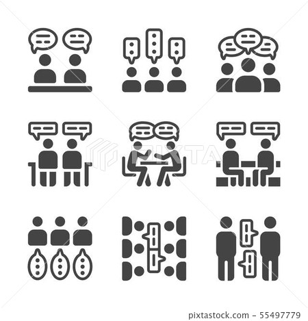 discussion icon set 55497779