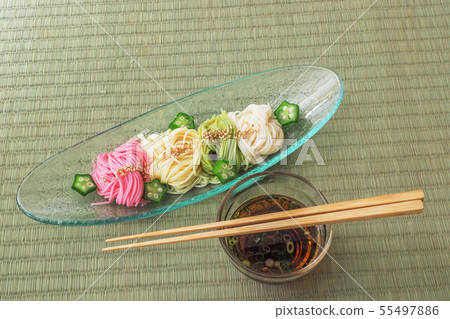 Somen japanese summer thin noodles (somen) Somen japanese summer thin noodles (somen) 55497886