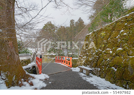 京都三森的雪景 - 在Mimeibashi(Mizuhobashi) 京都三森的雪景 - 在Mimeibashi(Mizuhobashi) 55497982