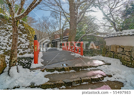 京都三森的雪景 - 在Mimeibashi(Mizuhobashi) 京都三森的雪景 - 在Mimeibashi(Mizuhobashi) 55497983