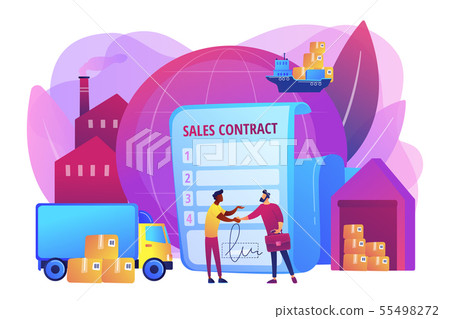 Sales contract terms concept vector illustration 55498272