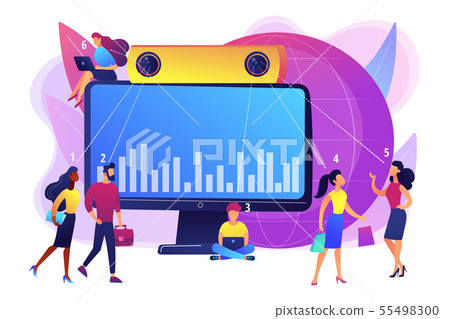 People counter system concept vector illustration 55498300