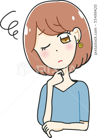 圖庫插圖:麻煩夫人雌 圖庫插圖:麻煩夫人雌 55499420