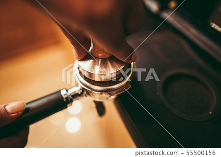 Hot Coffee in the cafe Coffee cup in the cafe bar Hot Coffee in the cafe Coffee cup in the cafe bar 55500156