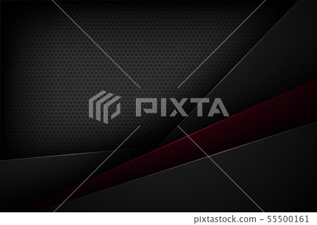 Black abstract background vector with overlapping. 55500161