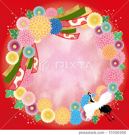 Japanese style flower frame Japanese style flower frame 55500308