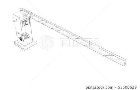 Outline Barrier gate. Vector Outline Barrier gate. Vector 55500629