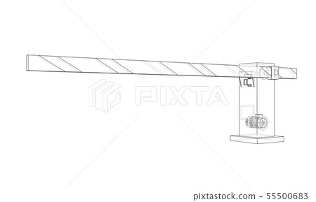 Outline Barrier gate. Vector Outline Barrier gate. Vector 55500683