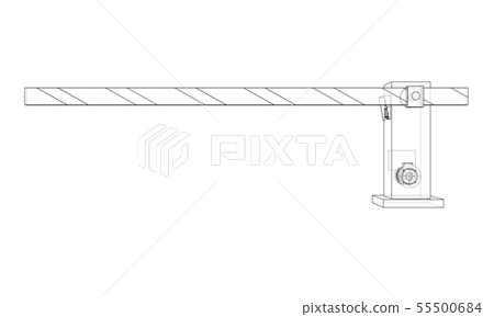 Outline Barrier gate. Vector Outline Barrier gate. Vector 55500684