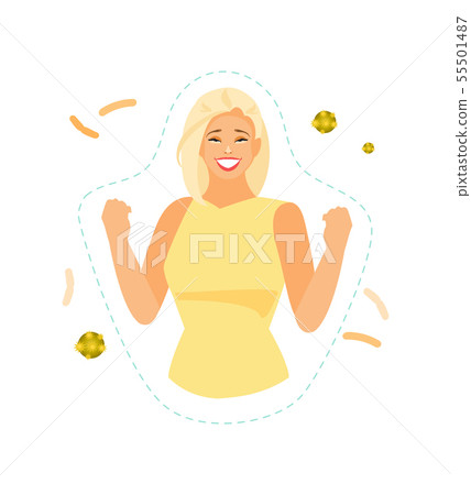 Girl with good immunity vector 55501487