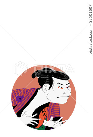 Edo Beibe bright version circle of Toshinsai Sharaku image third generation Otani Oniji 55501607