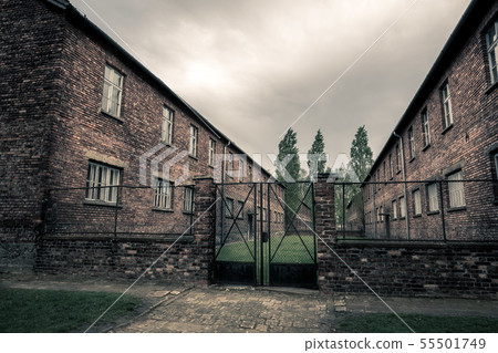 Barracks of prison Auschwitz II, Birkenau, Poland Barracks of prison Auschwitz II, Birkenau, Poland 55501749