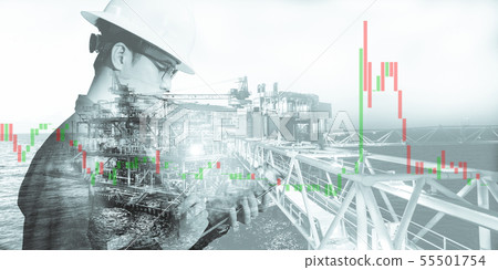 Double exposure of business man or Engineer Double exposure of business man or Engineer 55501754