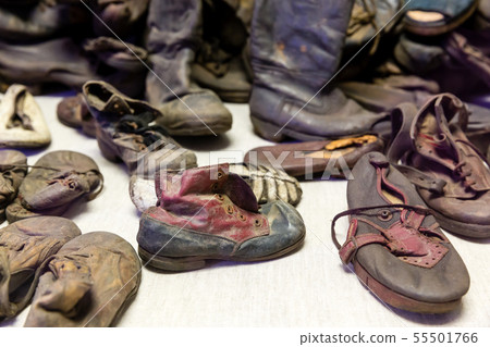 Children's shoes of victims, camp Auschwitz II Children's shoes of victims, camp Auschwitz II 55501766