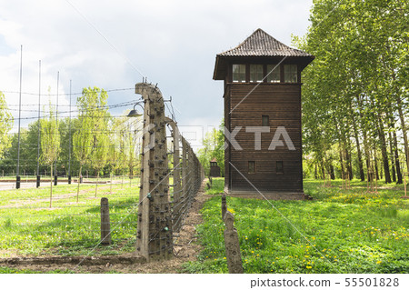 Watchtower and fence on territory of Auschwitz II Watchtower and fence on territory of Auschwitz II 55501828