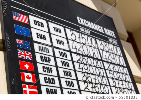 Exchange rate board with multiple currencies Exchange rate board with multiple currencies 55501833