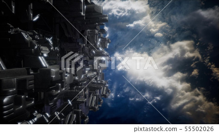 Alien UFO near Earth 55502026
