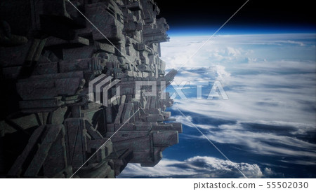motherships taking position over Earth for a 55502030