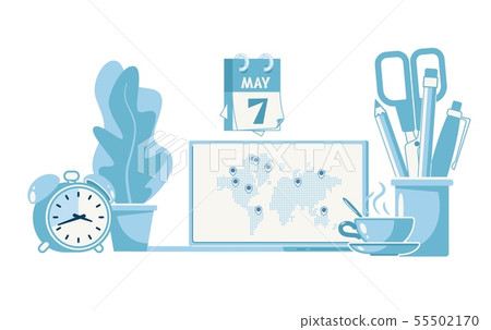 Global Trading and Worldwide Retail Flat Vector Global Trading and Worldwide Retail Flat Vector 55502170