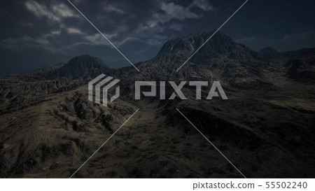 Storm Dark Clouds over Volcanic Valley Storm Dark Clouds over Volcanic Valley 55502240