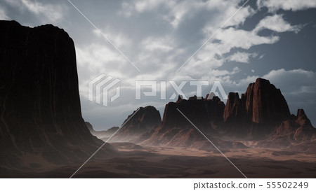 Rock Formations in the Nevada Desert 55502249